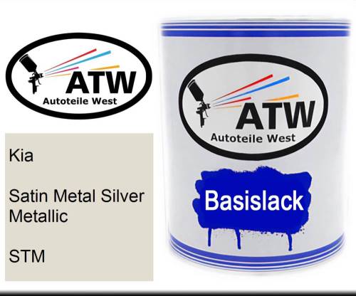 Kia, Satin Metal Silver Metallic, STM: 1L Lackdose, von ATW Autoteile West.